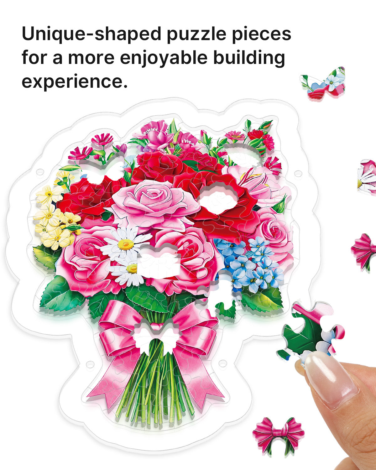Acrylic Tabletop Romantic Flower Bouquet - Acrylic Window Suncatcher