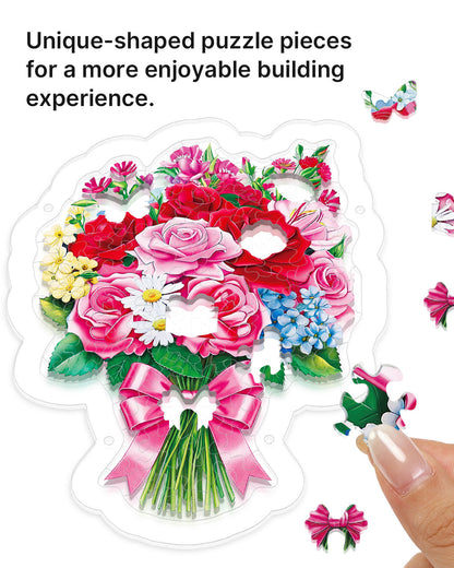 Acrylic Tabletop Romantic Flower Bouquet - Acrylic Window Suncatcher