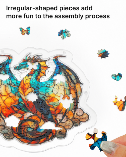 Oceanfire Dragon - Acrylic Window Suncatcher