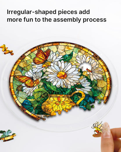 Daisy Butterfly Garden - Acrylic Window Suncatcher