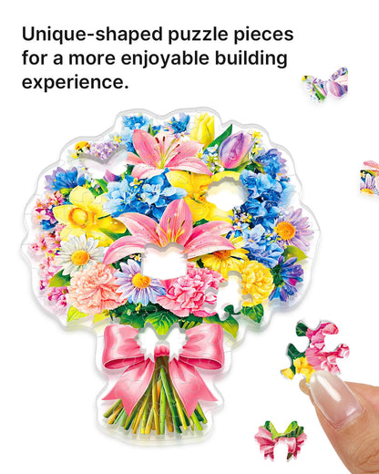 Acrylic Tabletop Pink Lily Daffodil Bouquet - Acrylic Window Suncatcher