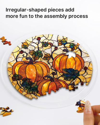 Harvest Pumpkin - Acrylic Window Suncatcher