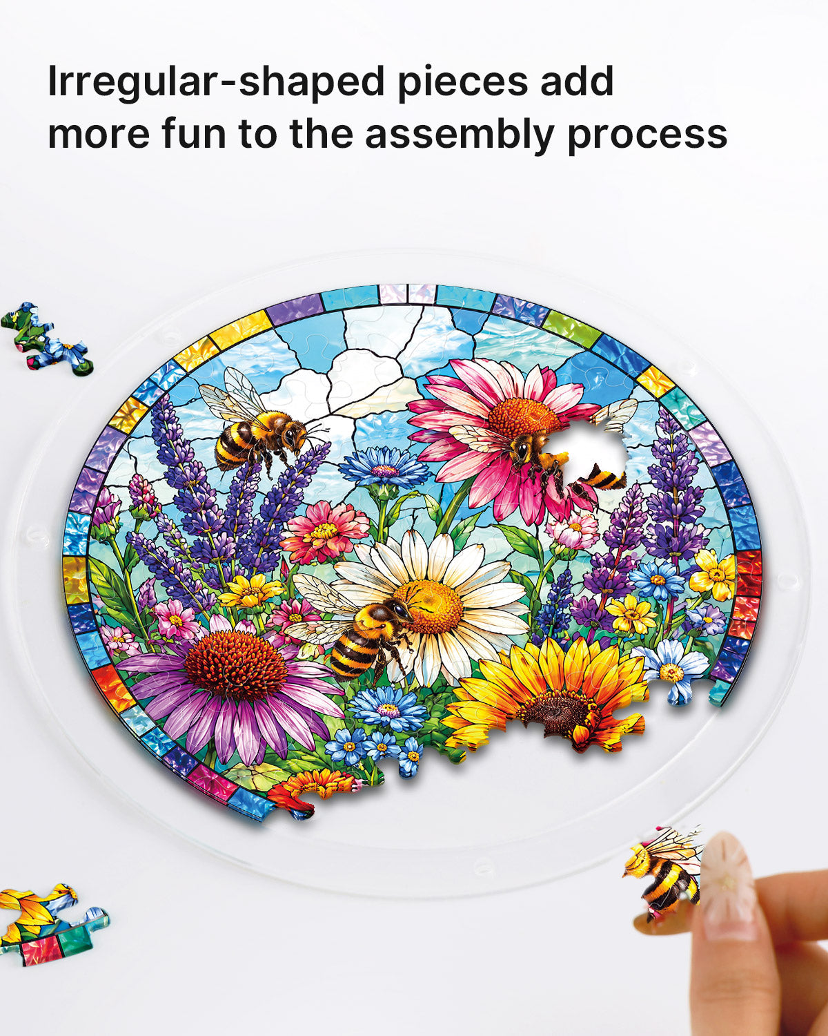 Bee Garden Bloom - Acrylic Window Suncatcher