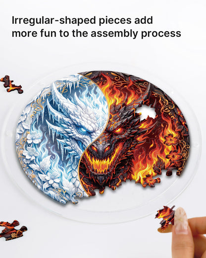 Twin Dragon Realm - Acrylic Window Suncatcher