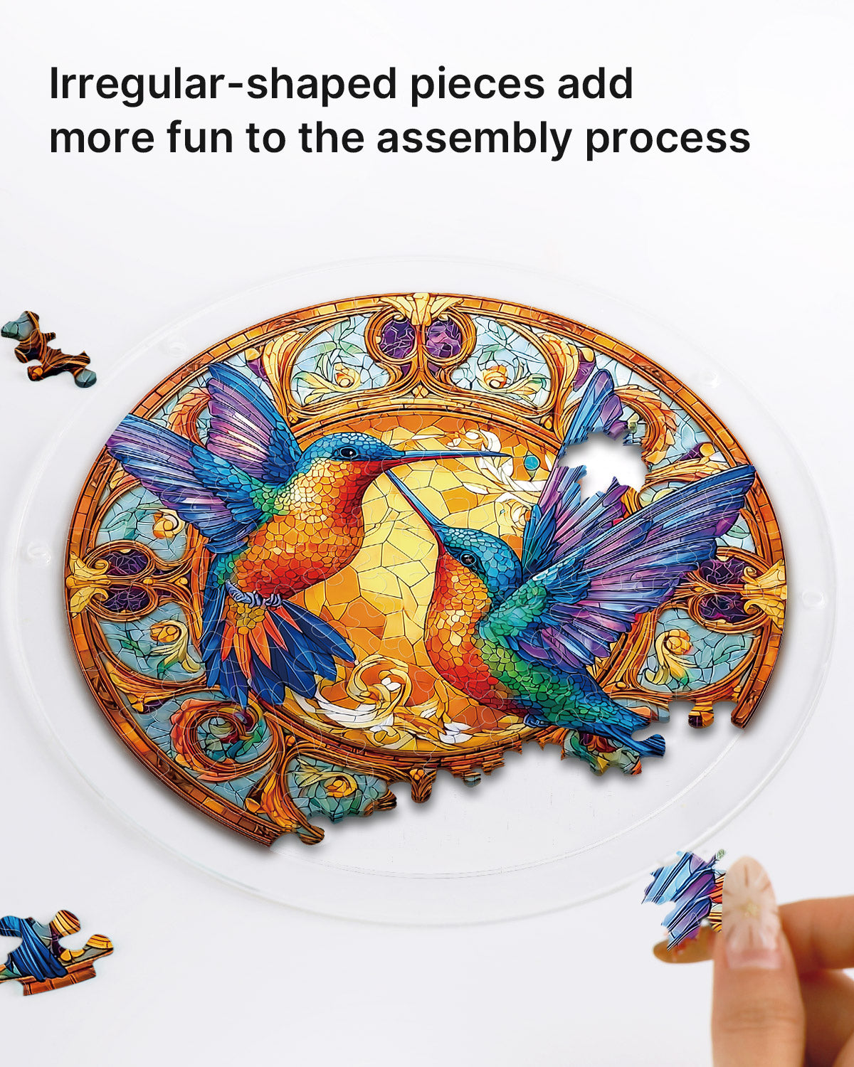 Twin Wings of Radiance - Acrylic Window Suncatcher