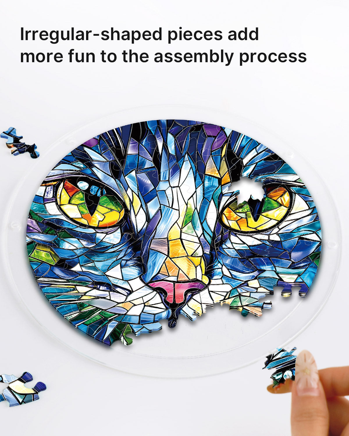 Mosaic Cat - Acrylic Window Suncatcher