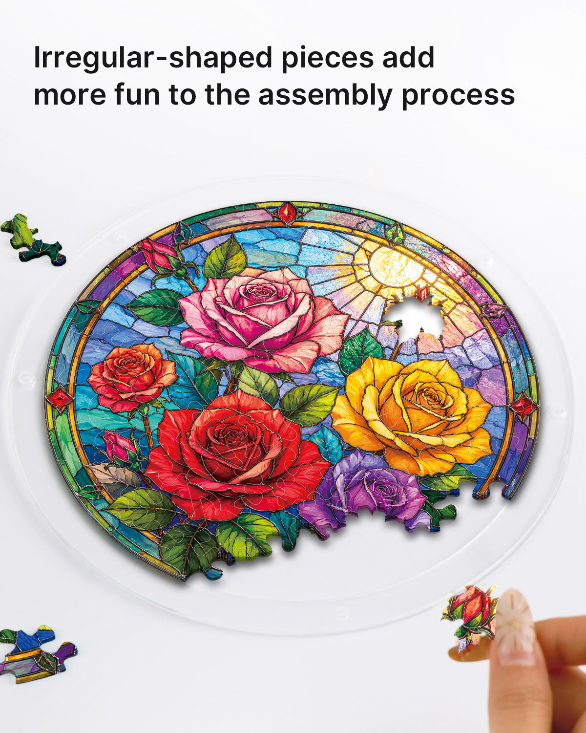 Rose Garden Window - Acrylic Window Suncatcher