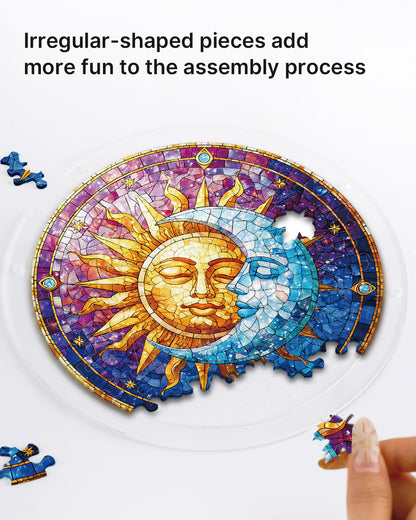 Sun and Moon in Harmony - Acrylic Window Suncatcher