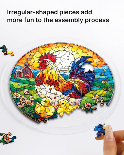 Golden Dawn Rooster - Acrylic Window Suncatcher
