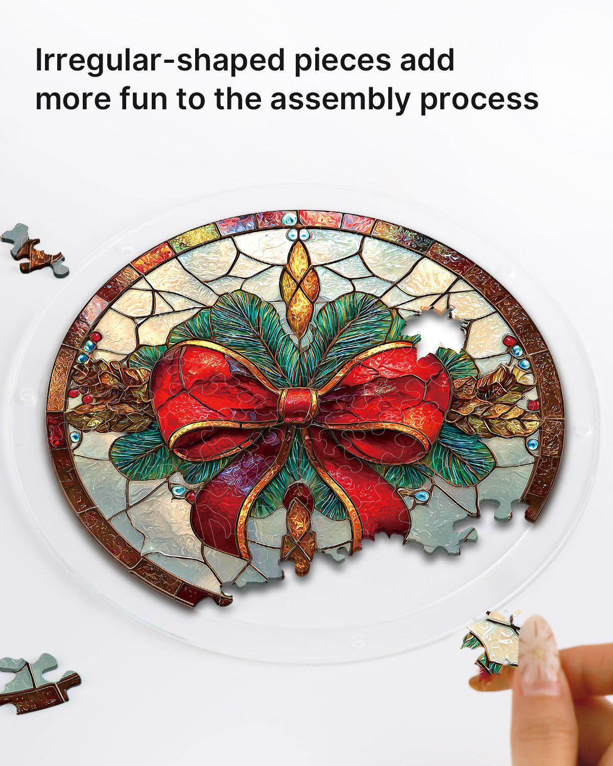 Christmas Bow - Acrylic Window Suncatcher
