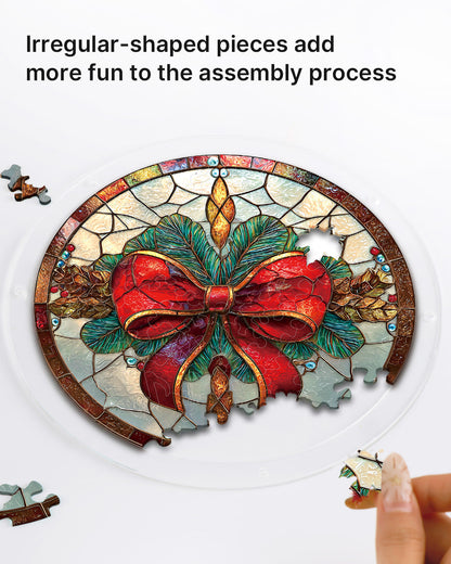 Christmas Bow - Acrylic Window Suncatcher