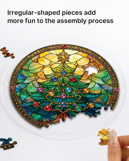 Jeweled Christmas Tree - Acrylic Window Suncatcher