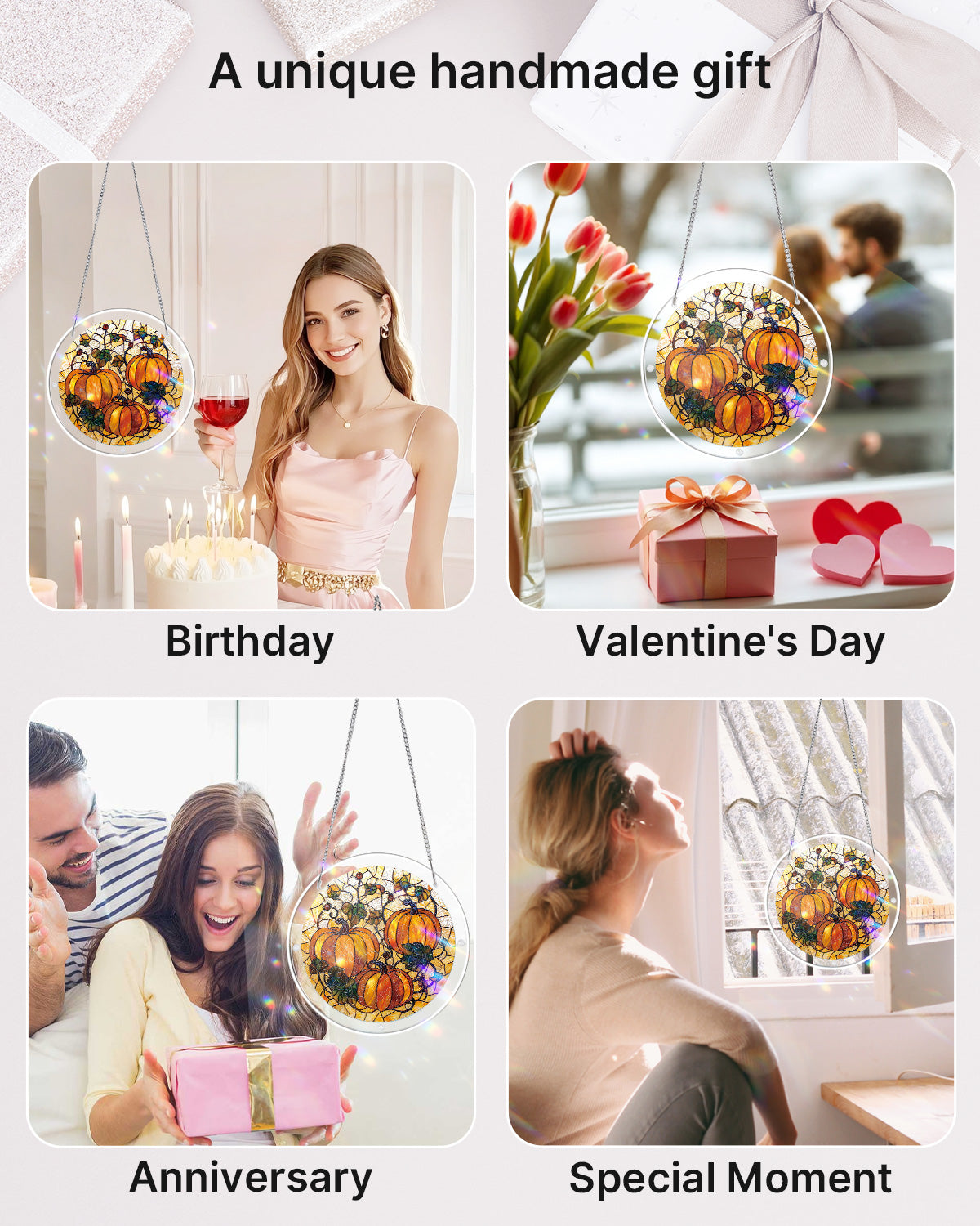 Harvest Pumpkin - Acrylic Window Suncatcher
