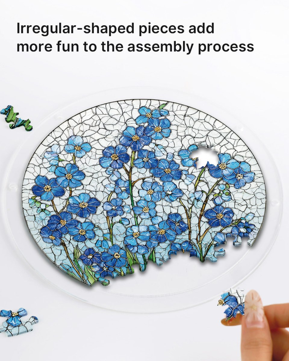 Azure Bloom Whisper - Acrylic Window Suncatcher