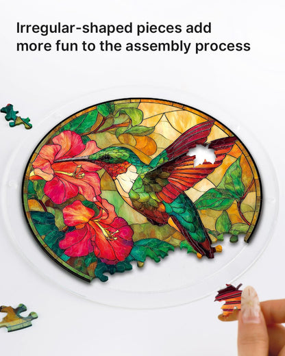 Emerald Flame Hummingbird - Acrylic Window Suncatcher