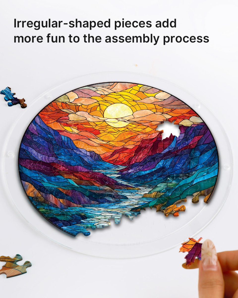 Glazed Mountain Moon - Acrylic Window Suncatcher