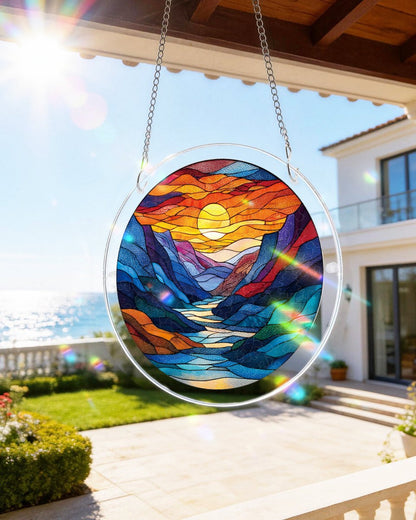 Moonlit Riverscape - Acrylic Window Suncatcher