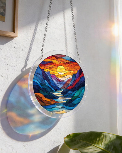 Moonlit Riverscape - Acrylic Window Suncatcher