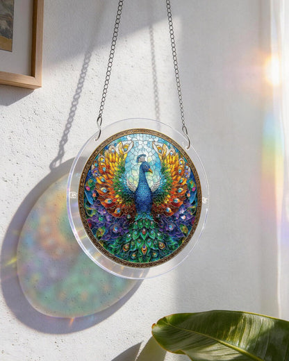 Peacock of Radiance - Acrylic Window Suncatcher