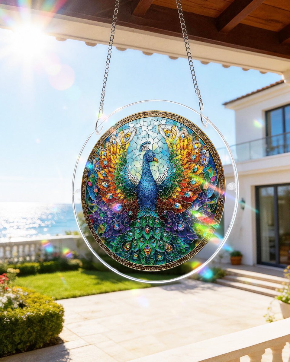 Peacock of Radiance - Acrylic Window Suncatcher