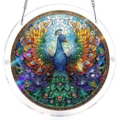 Peacock of Radiance - Acrylic Window Suncatcher