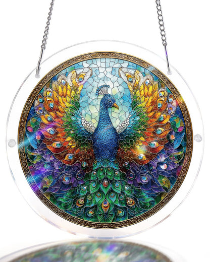 Peacock of Radiance - Acrylic Window Suncatcher