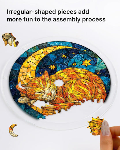 Starry Moon Cat - Acrylic Window Suncatcher