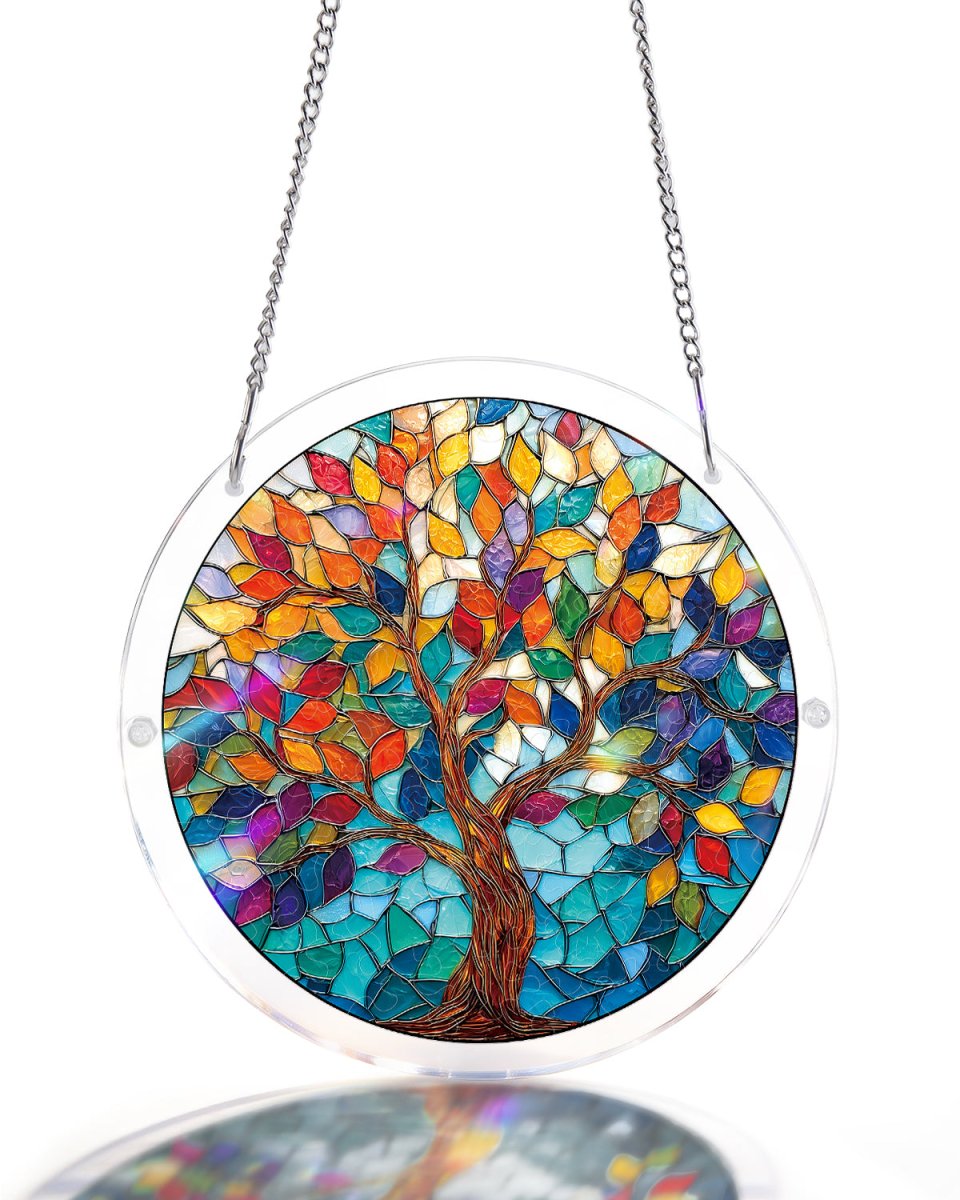 Tree of Luminous Leaves - Acrylic Window Suncatcher