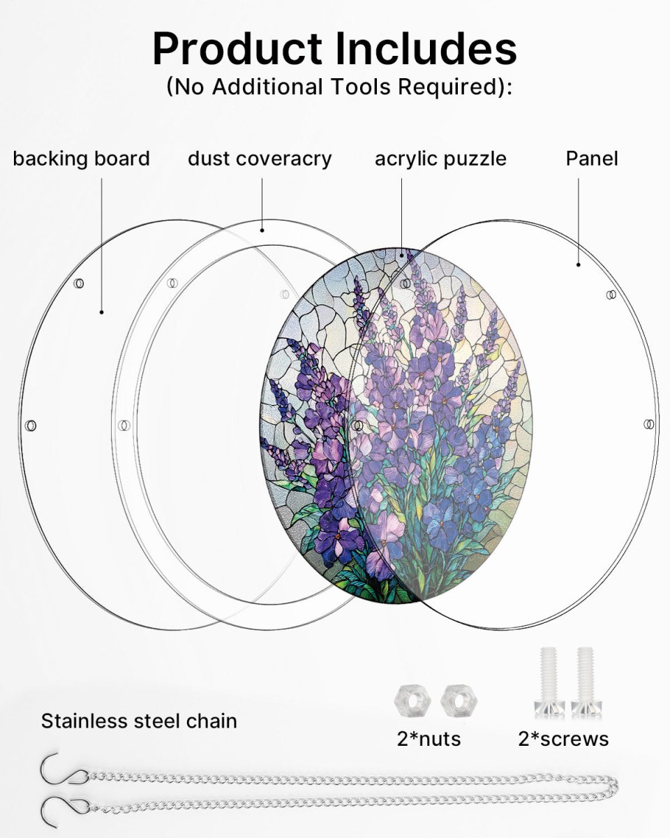 Violet Garden Grace - Acrylic Window Suncatcher