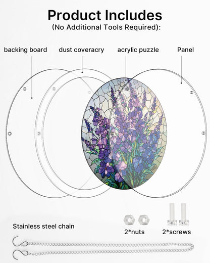 Violet Garden Grace - Acrylic Window Suncatcher