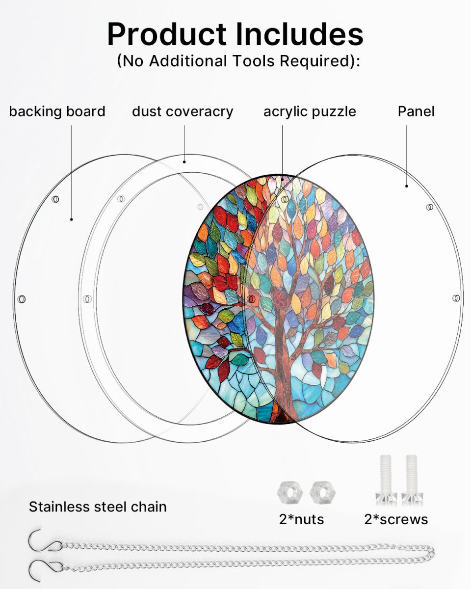 Vivid Tree of Life - Acrylic Window Suncatcher