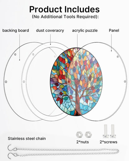 Vivid Tree of Life - Acrylic Window Suncatcher