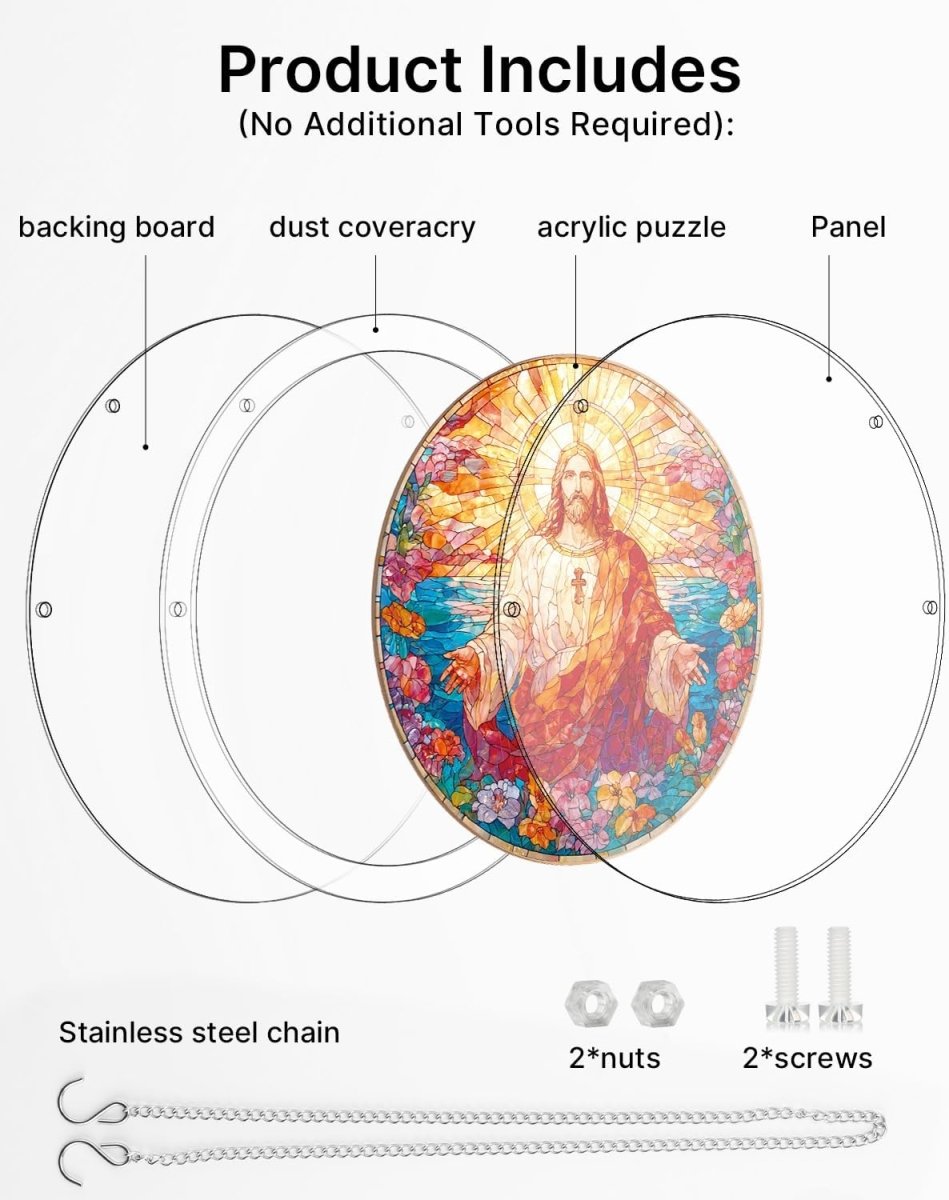 Holy Light of Jesus - Acrylic Window Suncatcher