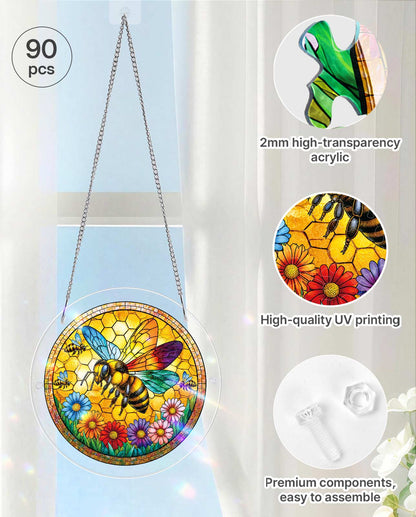 Acrylic Jigsaw Puzzle Suncatcher - Sunshine Bee