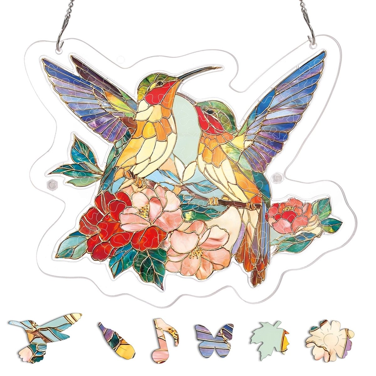 Two Birds of Spring - Acrylic Window Suncatcher