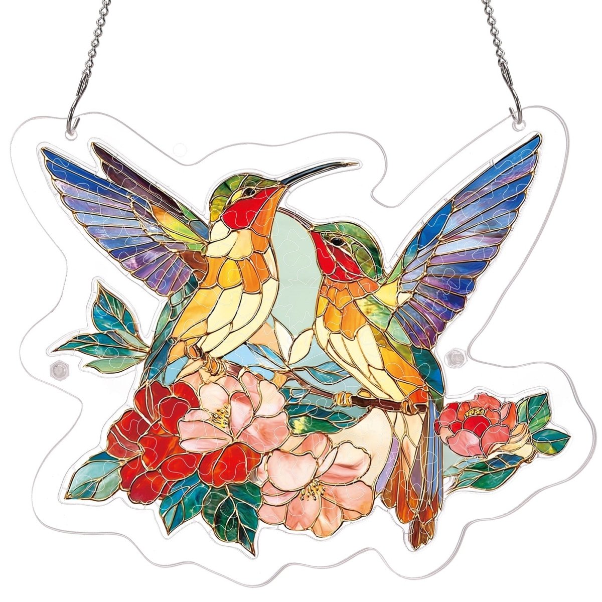 Two Birds of Spring - Acrylic Window Suncatcher