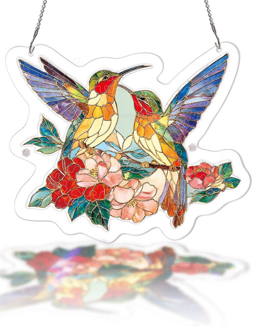 Two Birds of Spring - Acrylic Window Suncatcher