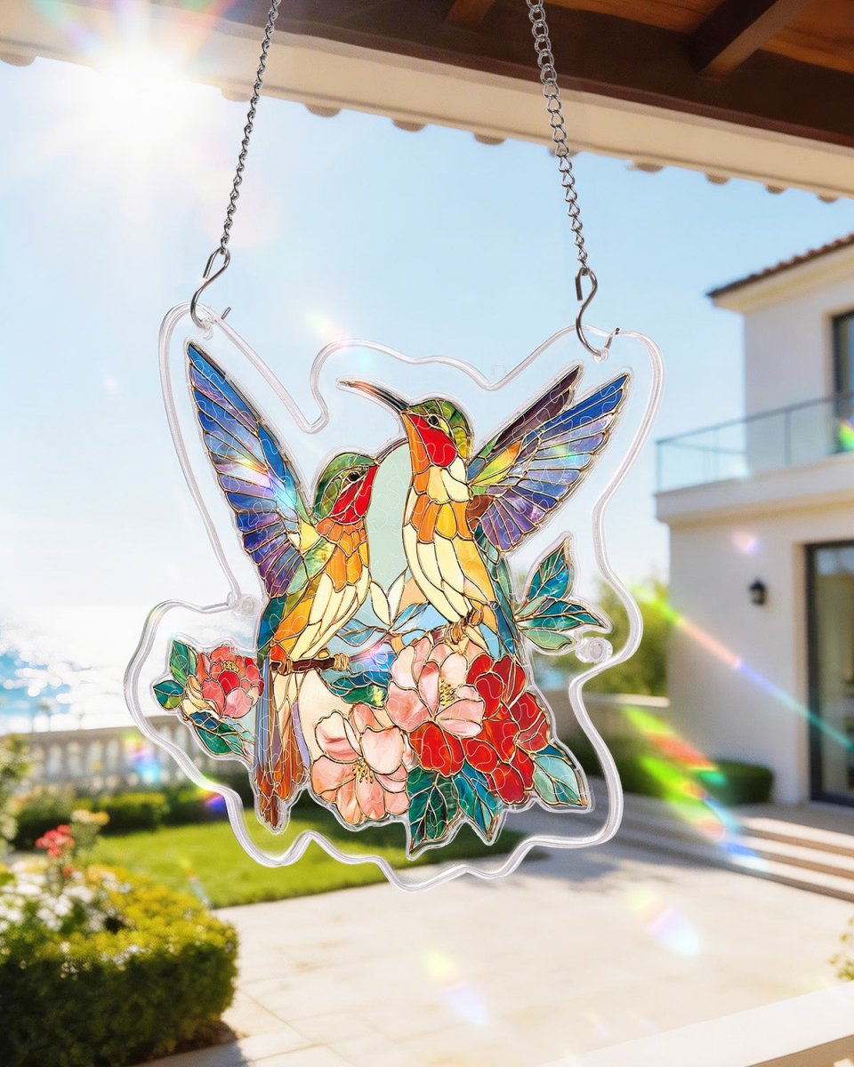 Two Birds of Spring - Acrylic Window Suncatcher