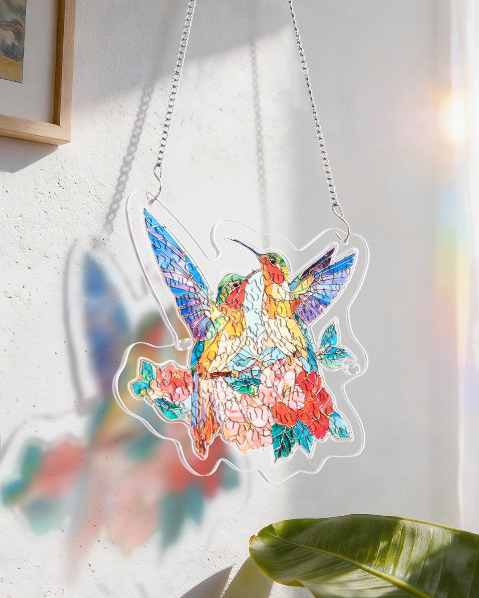 Two Birds of Spring - Acrylic Window Suncatcher