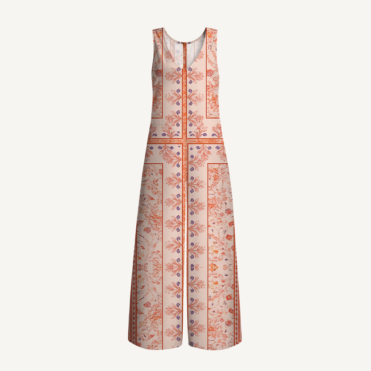 V-Neck Dahlia Boho Jumpsuit with Pockets for Women