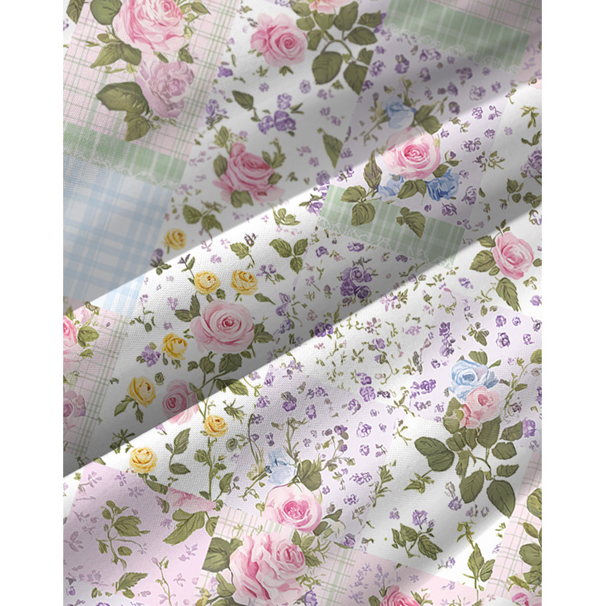 Pastel Rose Print Spaghetti Strap Mini Dress