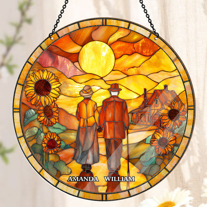 Golden Love Path - Personalized Window Hanging Suncatcher