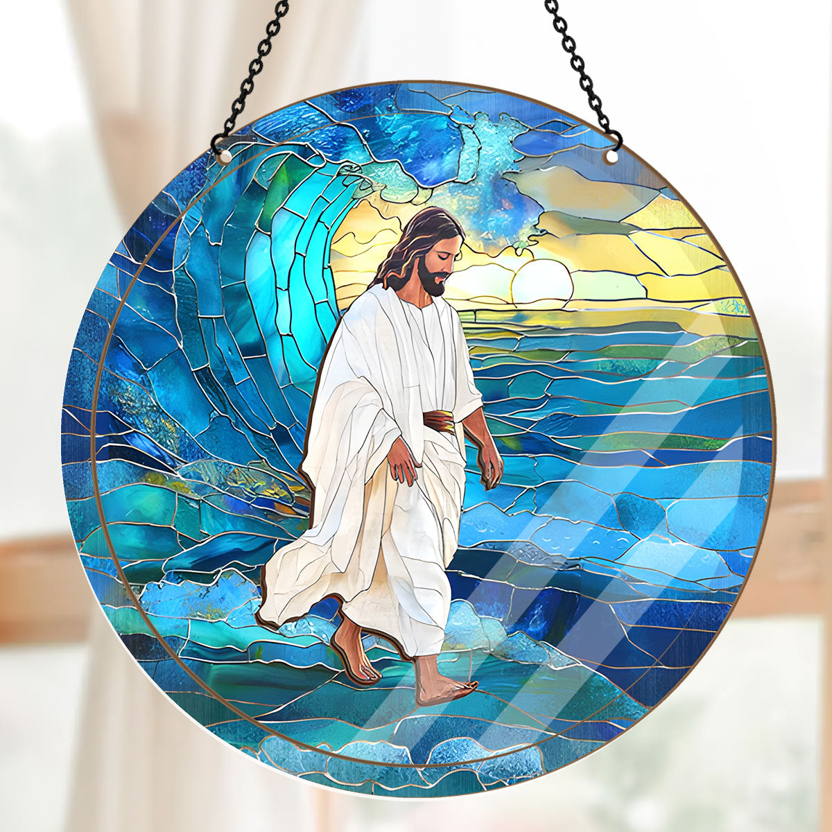 Jesus Walks On Water - Window Hanging Suncatcher
