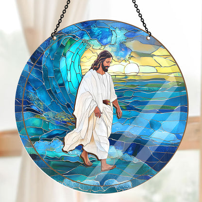 Jesus Walks On Water - Window Hanging Suncatcher