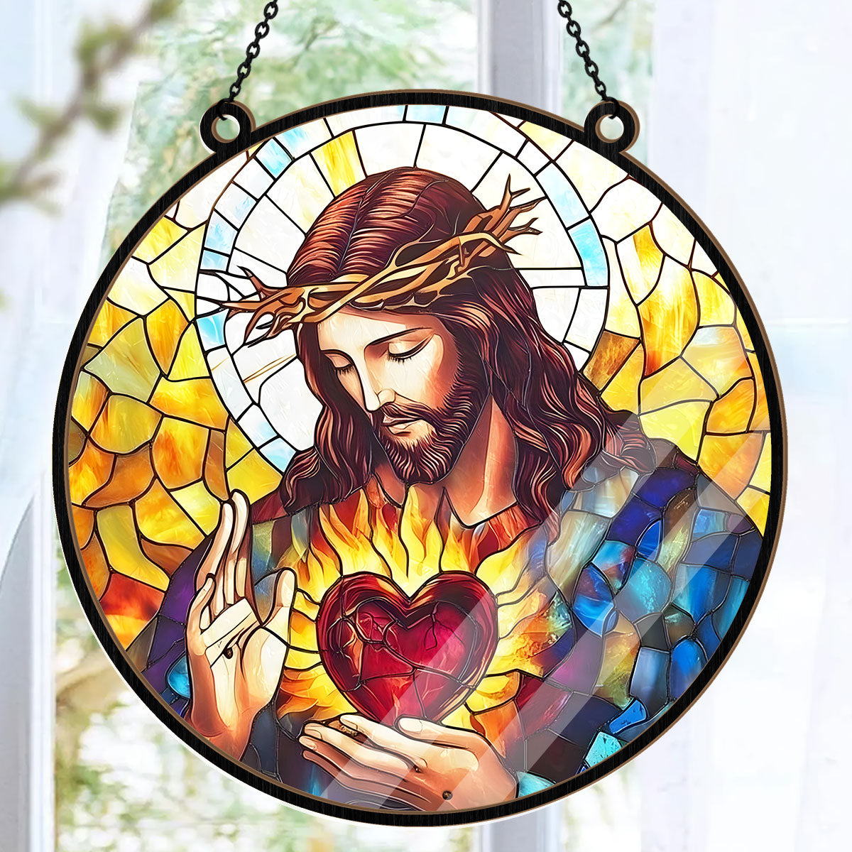 Sacred Heart Of Jesus - Window Hanging Suncatcher